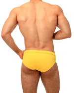 Solid Yellow Swimbrief with Seamless Front - Swimbriefs
