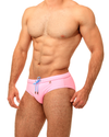 Solid Light Pink Brief Seamless Front - Swimbriefs