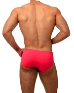 Solid Dark Pink Brief - Swimbriefs