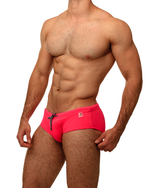 Solid Dark Pink Brief - Swimbriefs
