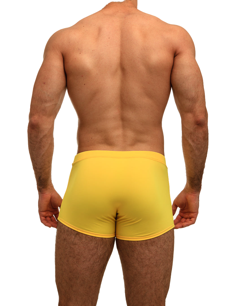Solid Yellow Boxer Brief - Swimbriefs