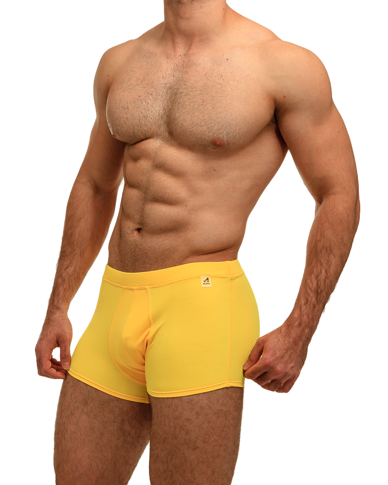 Solid Yellow Boxer Brief - Swimbriefs