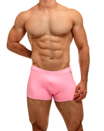 Solid Light Pink Boxer Brief - Swimbriefs
