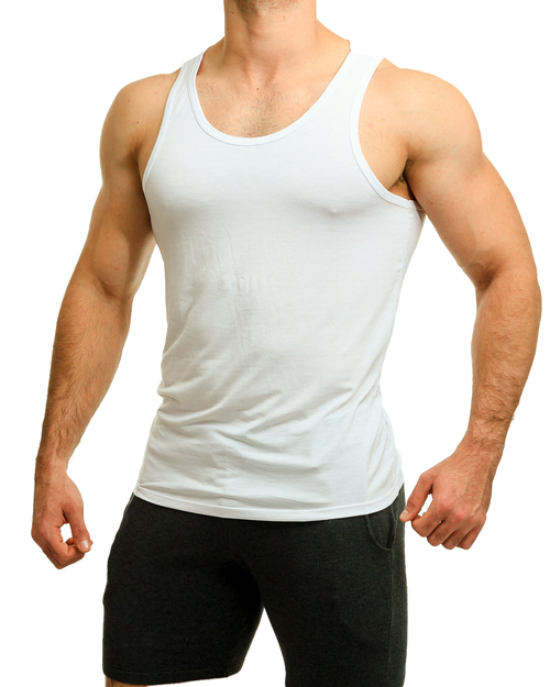 Solid White Tank Top - Tank Tops