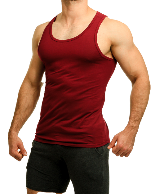 Solid Red Wine Tank Top - Tank Tops
